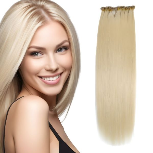 Straight Light Blonde U-Tip Hair Extensions