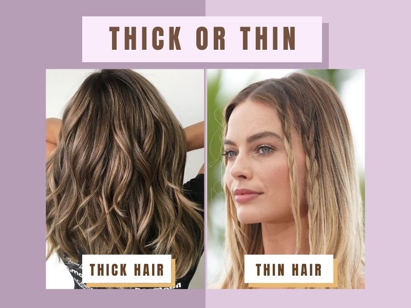 Here are the differences between thick and thin hair