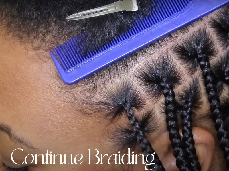 Detangle as you go to ensure smooth braiding