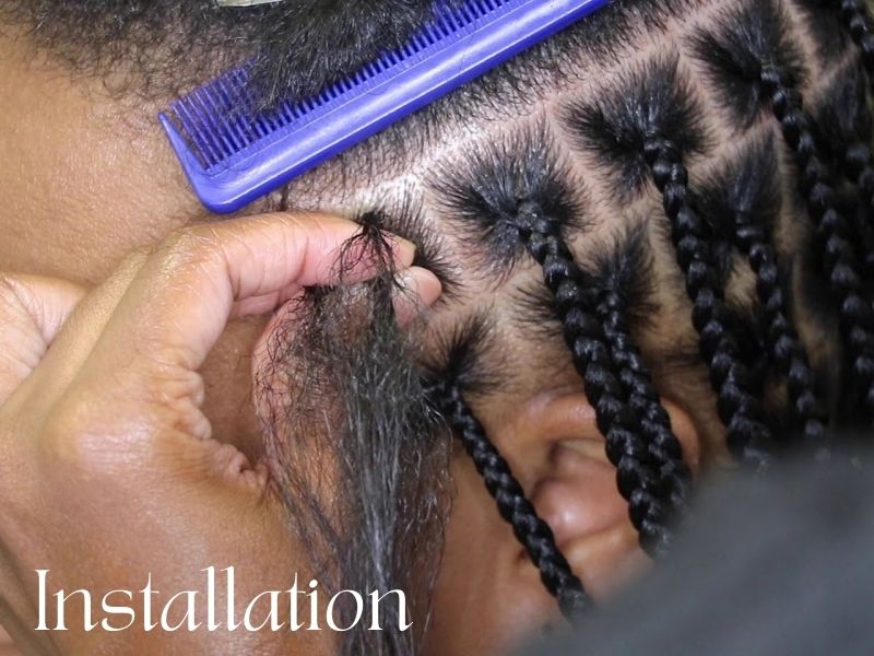 Knotless braids get their name from the absence of a knot at the base of the braid