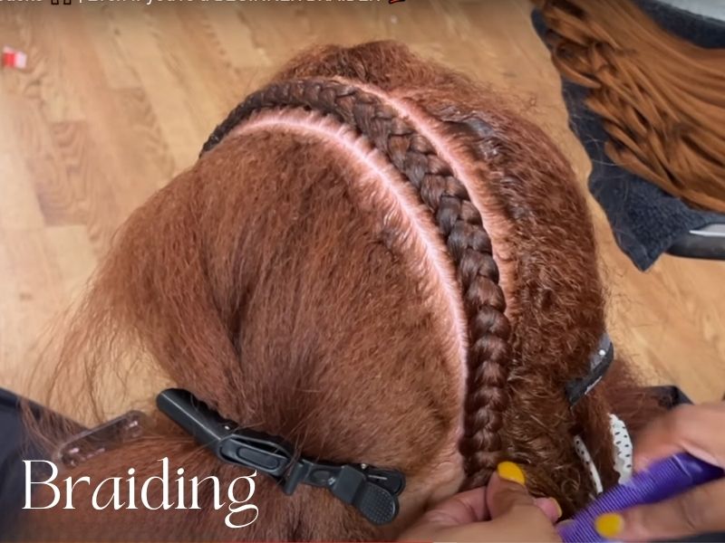 Repeat the braiding process on all sections, starting from the back of your head