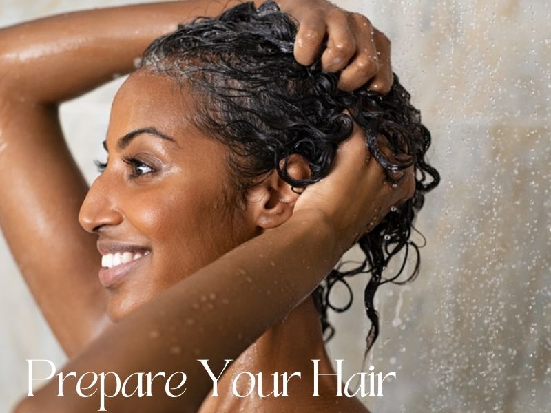 Start with a clean base by washing your hair with a clarifying shampoo