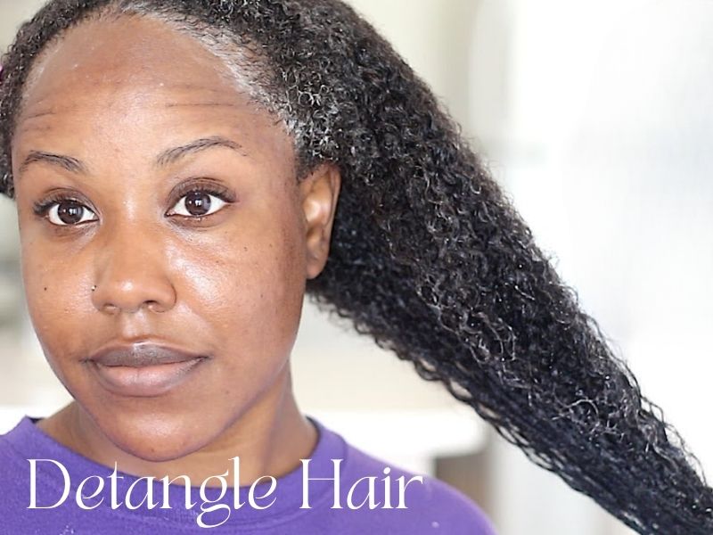 Using a leave-in conditioner to make detangling easier and add extra moisture