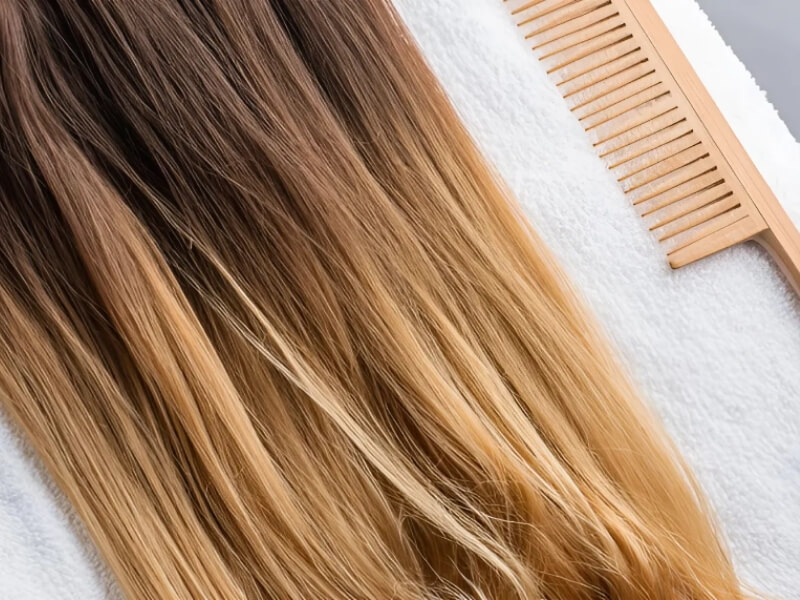 Let your bulk hair extensions dry naturally