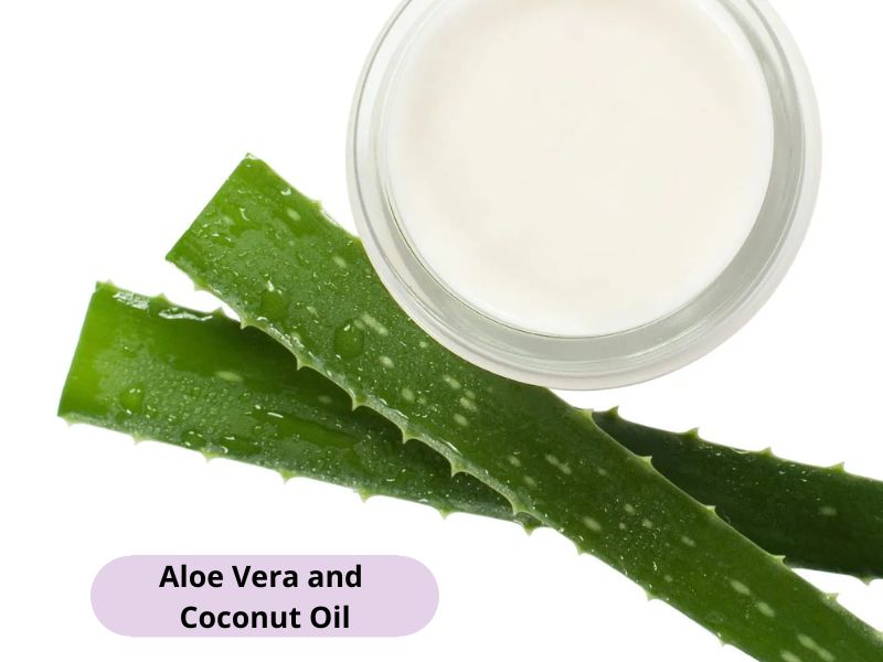 Aloe vera mask with coconut for damaged hair