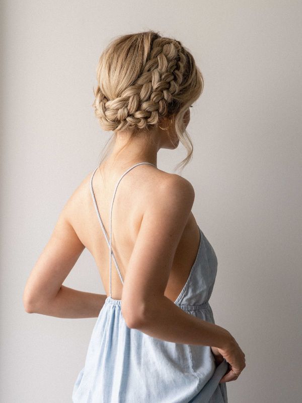 Create stunning, ethereal hairstyles with tape in extensions by braiding your hair