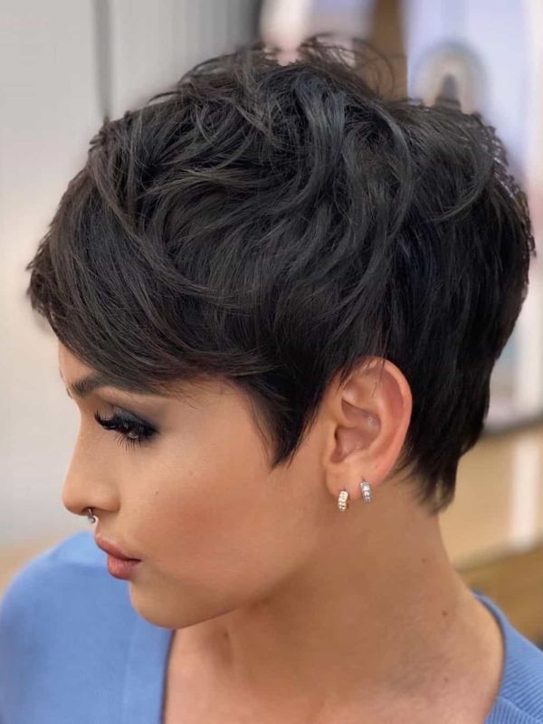 Textured pixie cut