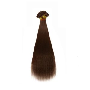 Brown Straight Flat-Tip Hair Extensions