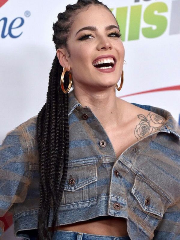 Halsey Hairstyles-Box braids