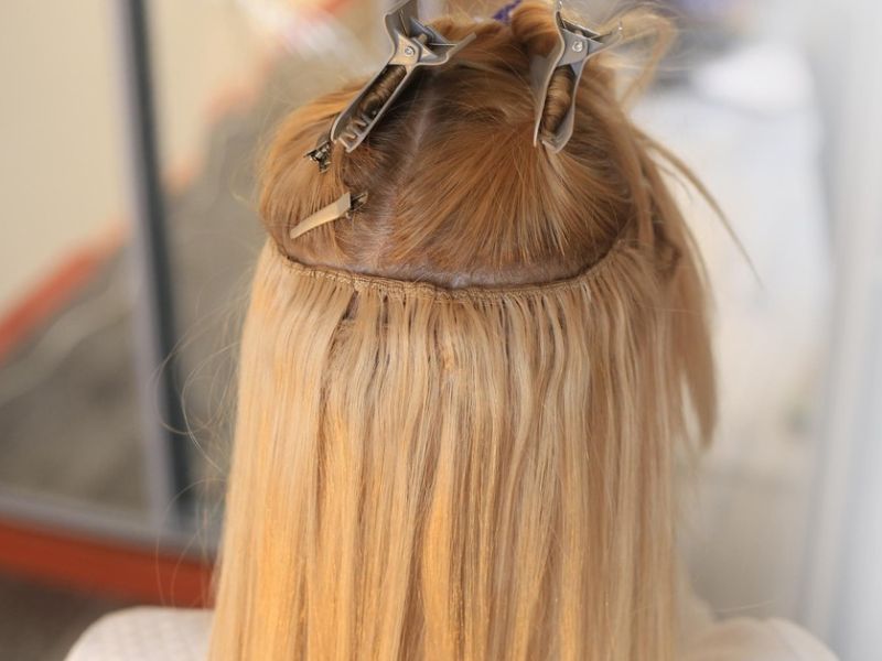 Can I sleep with weft hair extensions?