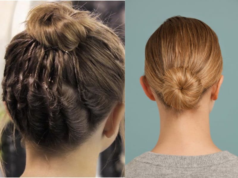 High Ballerina-style bun