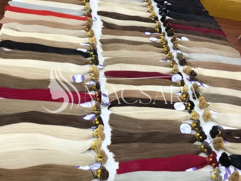 High-quality I-tip hair extensions from Macsara Hair