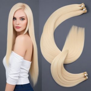 Light Blonde Straight Y-Tip Hair Extensions