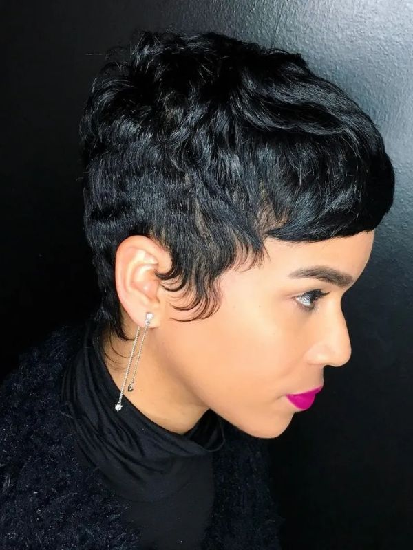 Pixie cut sew in