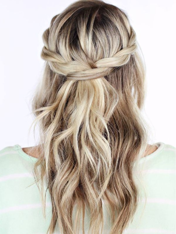 Twisted crown braid