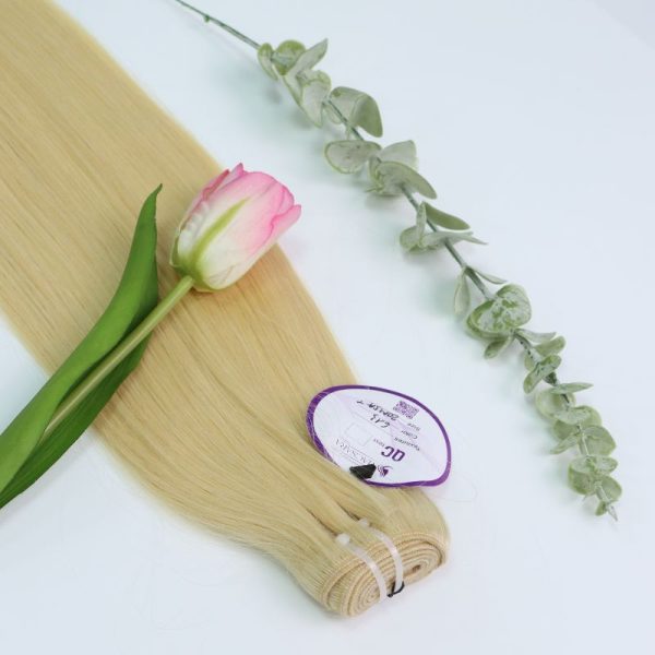 Light Blonde Straight Machine Weft Hair Extensions