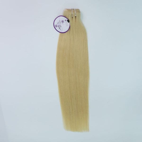 Light Blonde Straight Machine Weft Hair Extensions