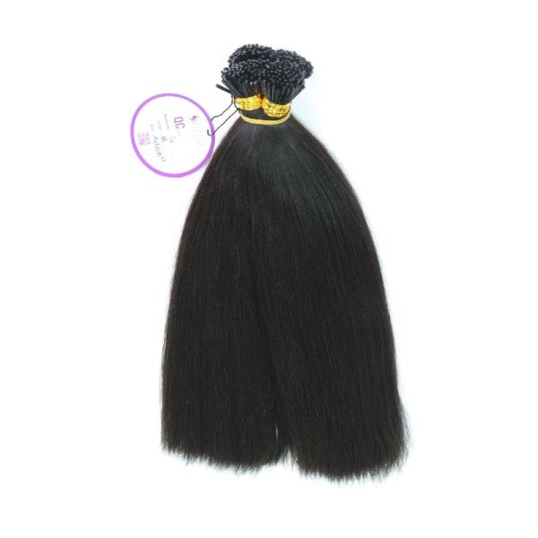 Natural Color Yaki Straight I Tip Hair Extensions