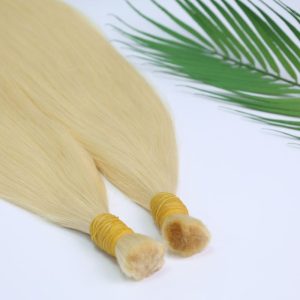 Straight White Blonde Bulk Hair Extensions