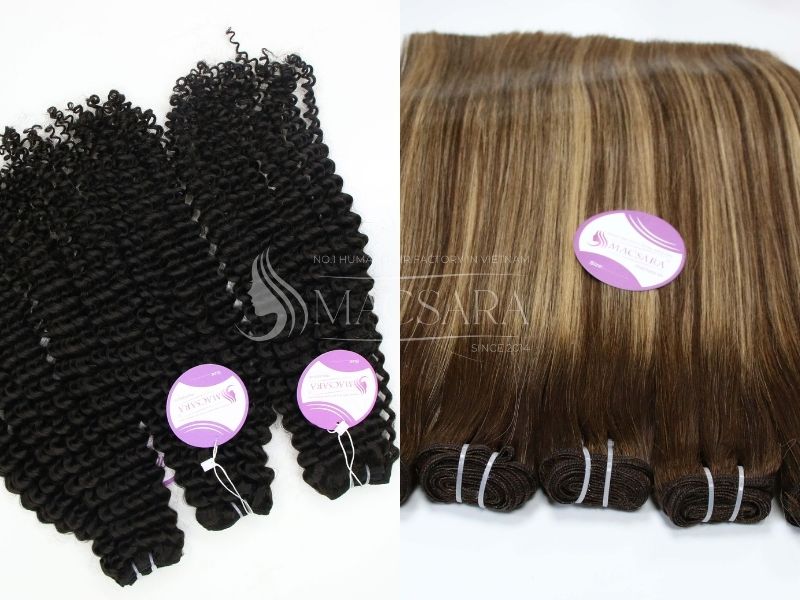 The color, length, and texture of the hair affects weft hair extension cost