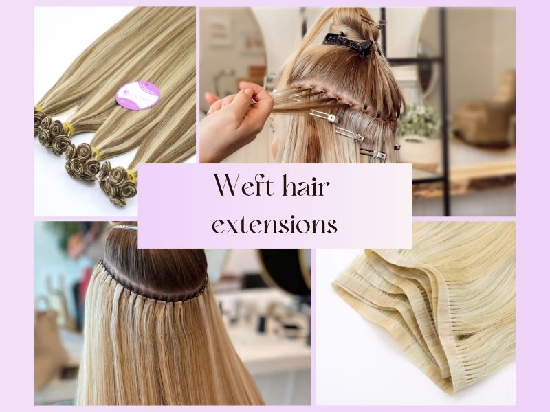 Weft hair extensions