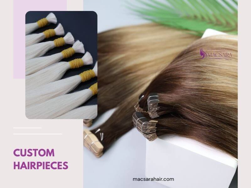 Custom Vietnamese hairpieces can be crafted to suit personal preferences