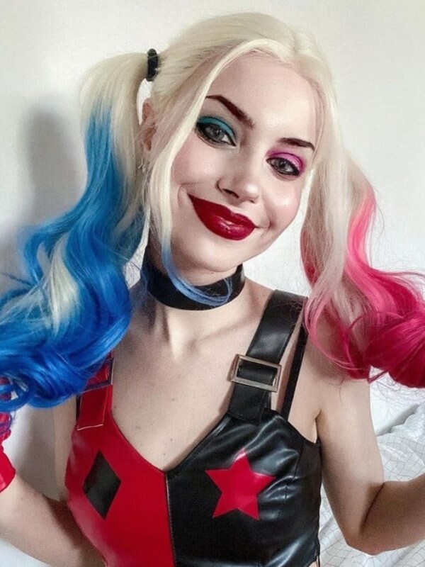 Harley Quinn's two-tone pigtails are a Halloween favorite