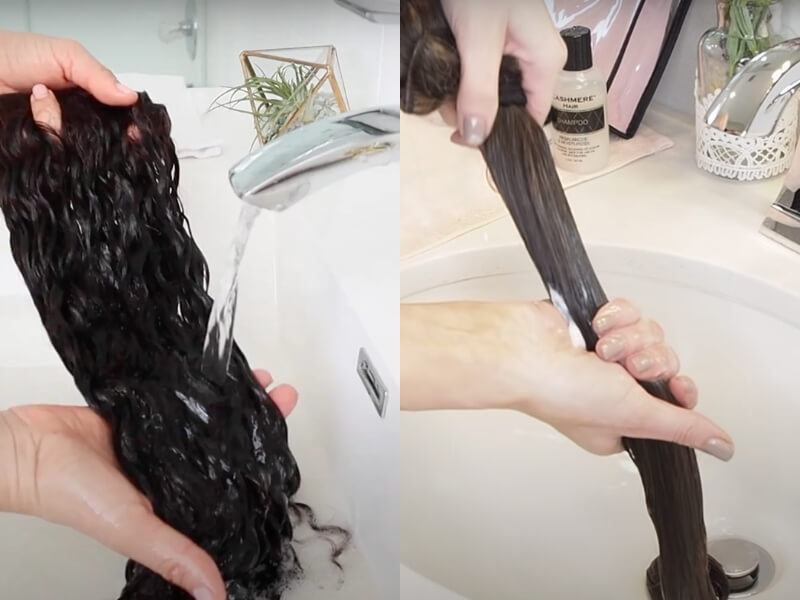 It’s important to wash your Vietnamese hair extensions regularly with sulfate-free shampoo