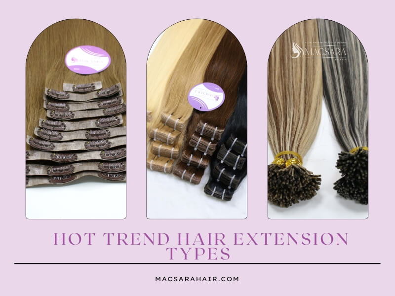 Keeping up with a rundown trend with different hair extension types for 2025