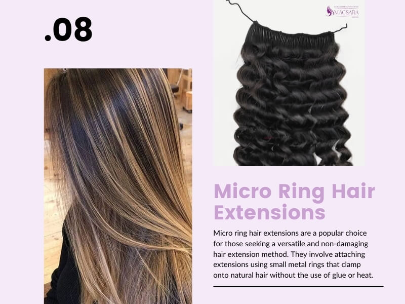 Micro rings are a popular choice for those seeking a non-damaging hair extension method