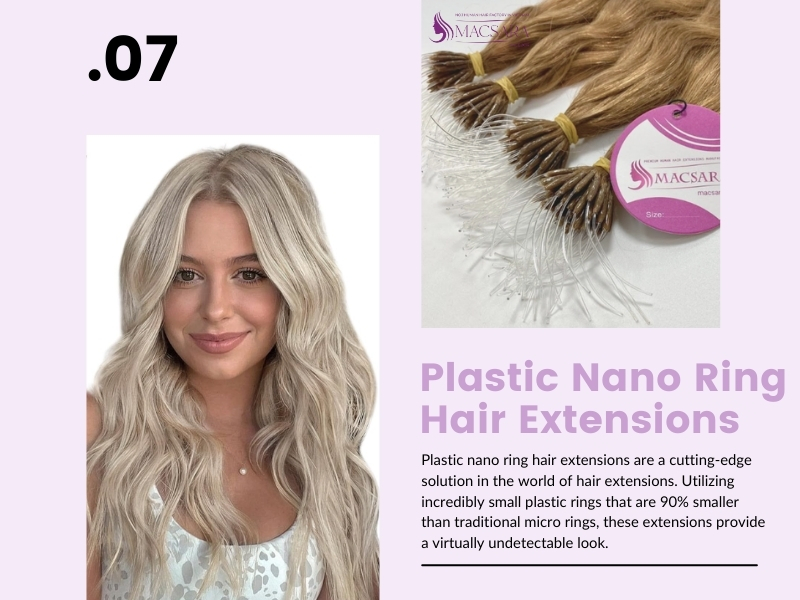 Plastic nano ring hair extensions are a cutting-edge solution in the world of hair extensions