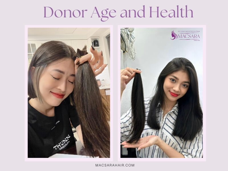 The health and age of the donor significantly affect the quality of Vietnamese hair