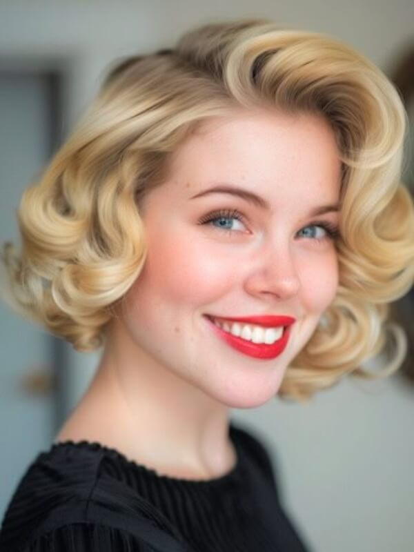 These gentle finger short hairstyles for thick wavy hair embody classic elegance