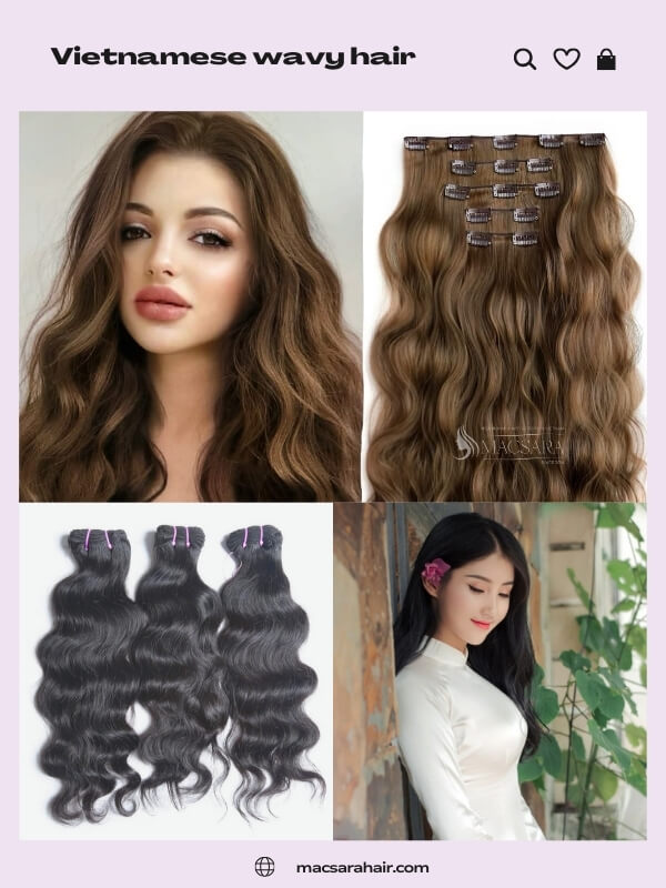 Vietnamese wavy hair is renowned for its remarkable quality and natural appearance