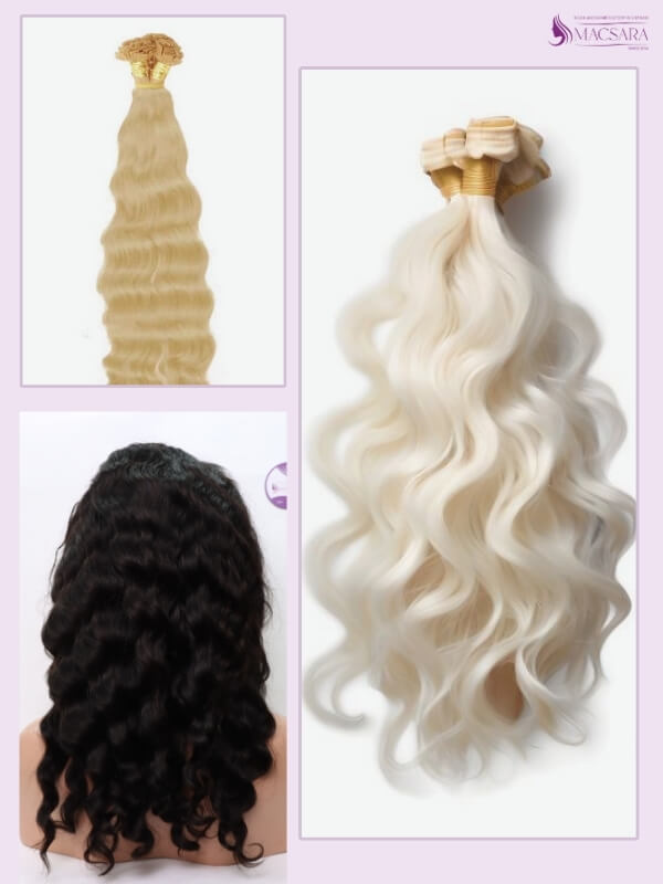 Vietnamese wavy hair readily accepts color, allowing wearers to explore various shades