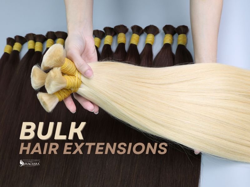 Bulk Hair Extensions - preparing 100 to 200 grams to add perfect volume