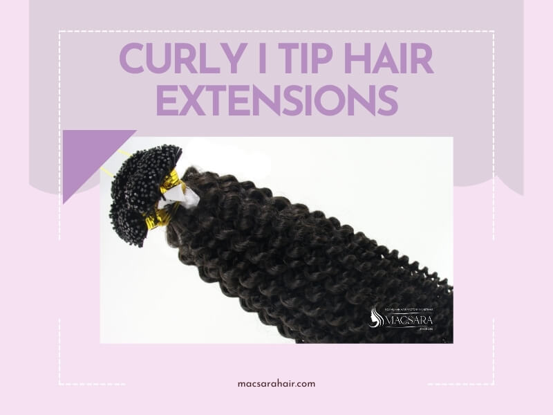 Curly I tip hair extensions