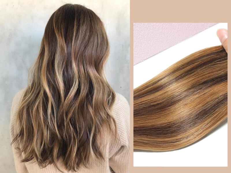 Select hair highlights that complement your base color